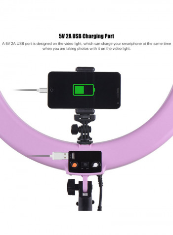 720-Piece Bi Colour Digital Ring Video Light Set RL720B 19inch Pink