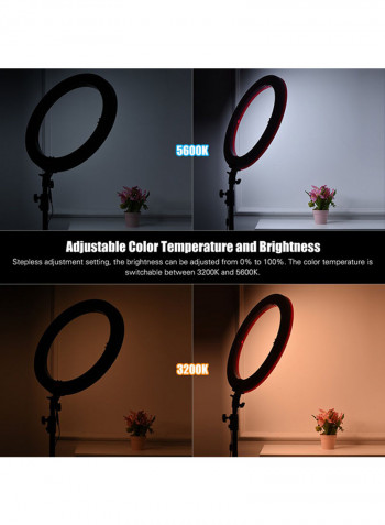 720-Piece Bi Colour Digital Ring Video Light Set RL720B 19inch Pink