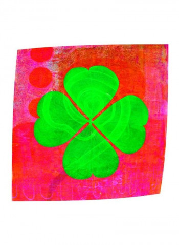 Shamrock Painting Pink/Red/Green 36x36inch