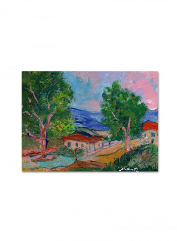 Tree Valley Canvas Wall Art multicolour 18 x 24inch