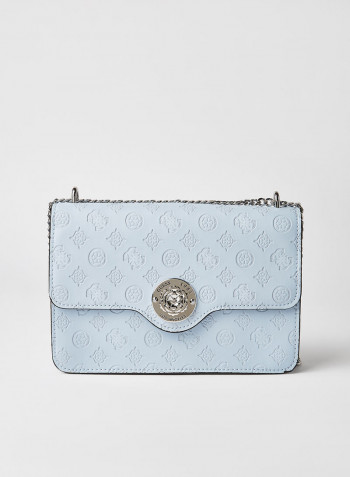 Dayane All-Over Logo Crossbody Bag Sky