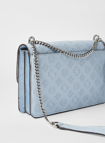 Dayane All-Over Logo Crossbody Bag Sky