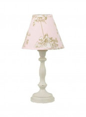 Decorative Lamp And Shade Pink/Beige/White 9x19inch