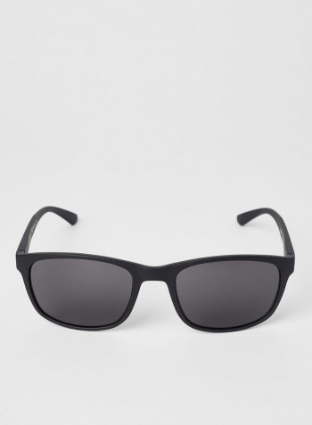 Men's Full Rimmed Rectangular Frame Sunglasses - Lens Size: 56 mm