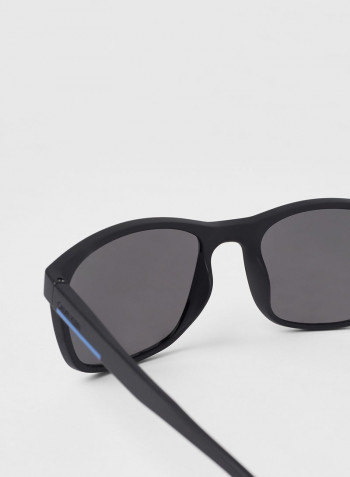 Men's Full Rimmed Rectangular Frame Sunglasses - Lens Size: 56 mm