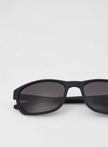 Men's Full Rimmed Rectangular Frame Sunglasses - Lens Size: 56 mm