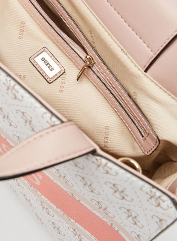 Monique Small Tote White/Coral