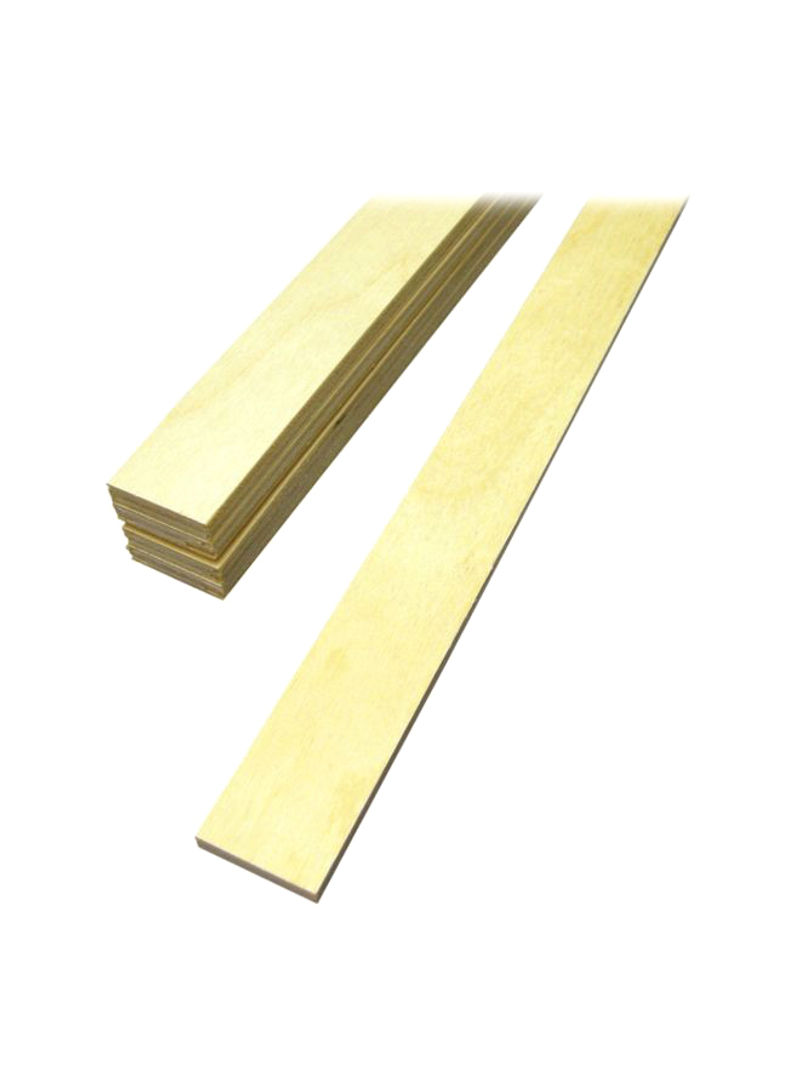 5-Piece Plywood Slats Set Beige 1x0.25x36inch