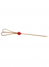 Natural Bamboo Picks Appetizer Skewers Beige/Red 5.9inch