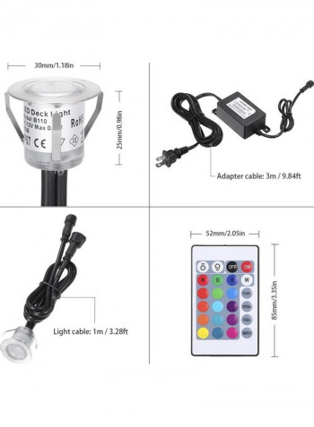 10-Piece Deck Light Multicolour