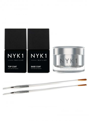 5-Piece Nail Builder Gel With Aceessory Set متعدد الألوان