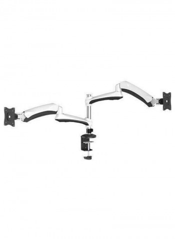 Icome Dual Monitor Adjustable Table Desk Mount Silver/Black