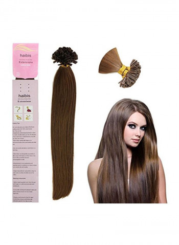 Straight Hair Extension 04 Brown 18inch