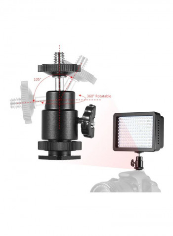 LED Video Camera Light Kit 13.3x9.3x4.2centimeter Black/White