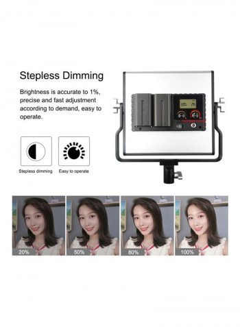Dimming Studio LED Light Silver/Black/White