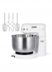 Hand Mixer With 4 Stainless Steel Attachments And 1 Bowl White 30.5x23x30cm