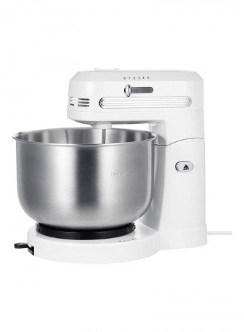 Hand Mixer With 4 Stainless Steel Attachments And 1 Bowl White 30.5x23x30cm