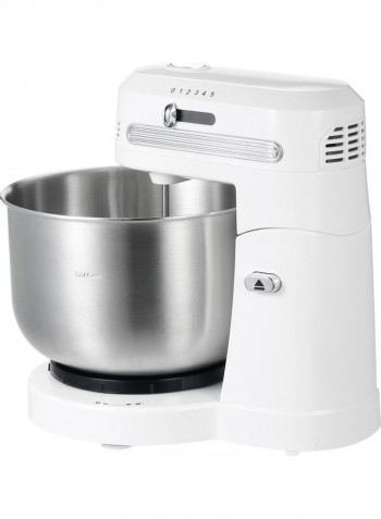 Hand Mixer With 4 Stainless Steel Attachments And 1 Bowl White 30.5x23x30cm