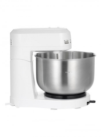Hand Mixer With 4 Stainless Steel Attachments And 1 Bowl White 30.5x23x30cm