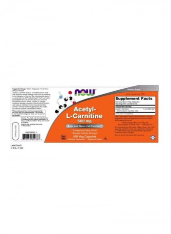 Pack Of 2 Acetyl L-Carnitine - 200 Veg Capsules