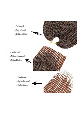 Pack Of 7 Crochet Hair Extensions 1B/30 18inch