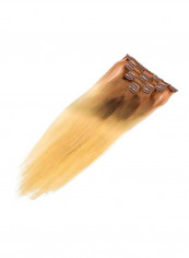7-Piece Ombre Straight Clip In Hair Extension Set Golden Brown/Blonde Balayage Ombre 20inch reviews 7-Piece Ombre Straight Clip In Hair Extension Set Golden Brown/Blonde Balayage Ombre 20inch