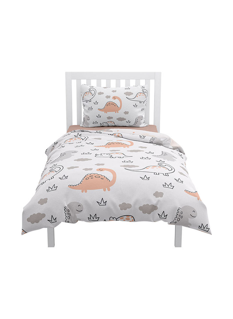 Cover Duvet with Pillow Case, Large - Dino/Cloud