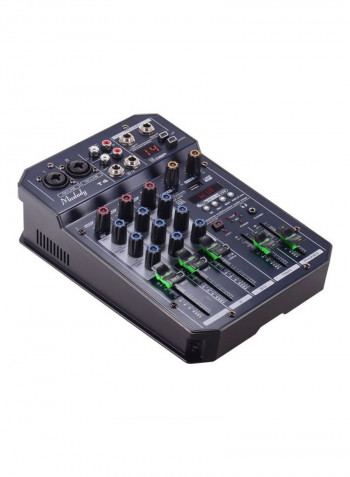 T4 Portable 4-Channel Sound Card Mixing Console Audio Mixer With Bluetooth Connection