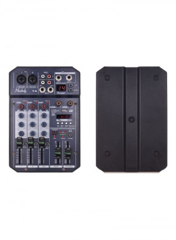 T4 Portable 4-Channel Sound Card Mixing Console Audio Mixer With Bluetooth Connection