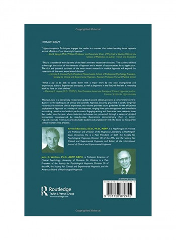 Hypnotherapeutic Techniques Paperback 2