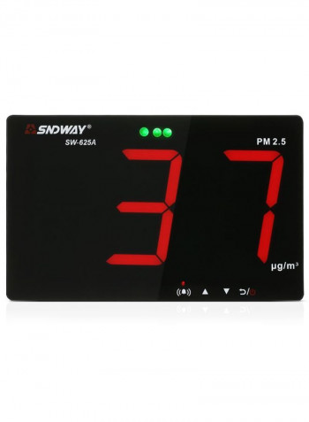 Wall Mounted Air Inspection Detector With Dust Monitor Black 0.62kg