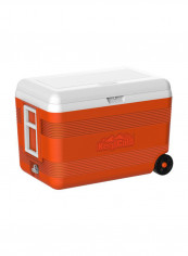 Keep Cold Deluxe Icebox With Wheels Orange 65 x 40 x 43centimeter