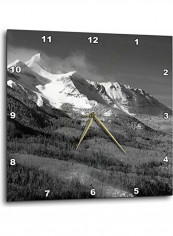 Mountain Printed Analog Wall Clock Grey/White 13x13x0.1inch