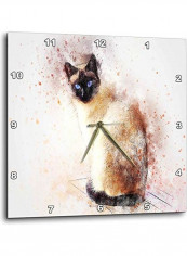 Cat Themed Wall Clock White/Brown/Black reviews Cat Themed Wall Clock White/Brown/Black