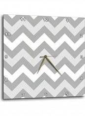 Zig Zag Pattern Wall Clock Gray/White 13x13inch reviews Zig Zag Pattern Wall Clock Gray/White 13x13inch