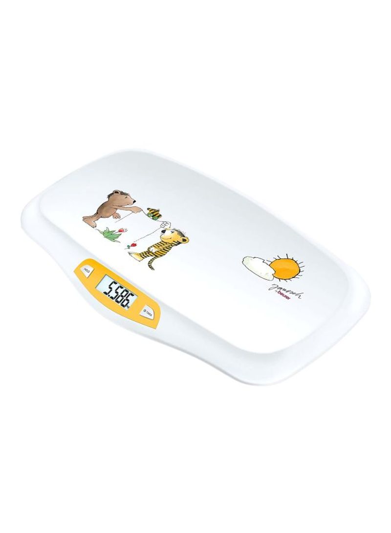 Digital Baby Weighing Scale White/Yellow 22x2x12.2inch