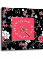 Flower Pattern Wall Clock Multicolour 13x13inch reviews Flower Pattern Wall Clock Multicolour 13x13inch