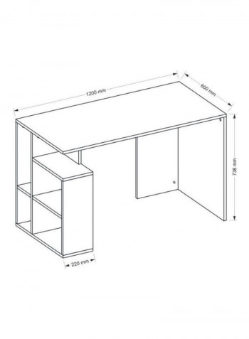 Miya Desk White 120cm