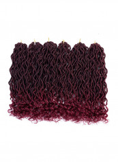 6-Piece Curly Synthetic Braiding Hair Extension 1B/Bug Purple 20inch