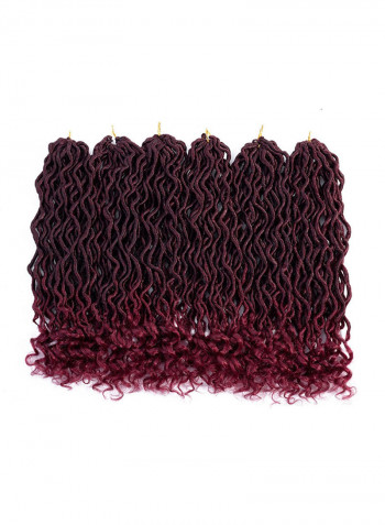 6-Piece Curly Synthetic Braiding Hair Extension 1B/Bug Purple 20inch