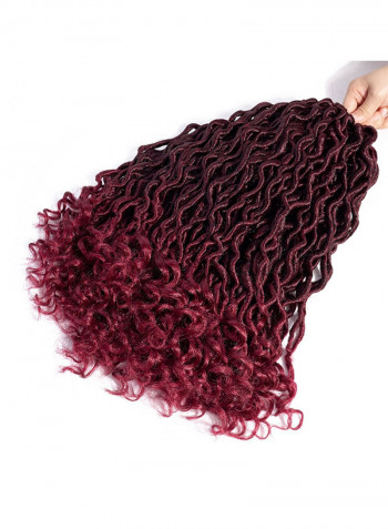 6-Piece Curly Synthetic Braiding Hair Extension 1B/Bug Purple 20inch