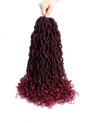 6-Piece Curly Synthetic Braiding Hair Extension 1B/Bug Purple 20inch