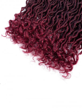 6-Piece Curly Synthetic Braiding Hair Extension 1B/Bug Purple 20inch