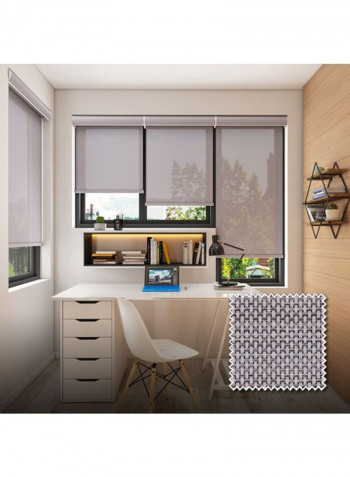 Single Sunscreen Roller Fabric Window Shade Grey 80x150cm