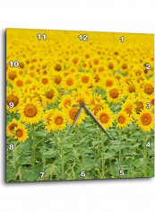 Sunflower Printed Analog Wall Clock Multicolour 13x13x0.1inch