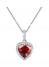 Shape Of My Heart Created January Birthstone Garnet Heart Necklace