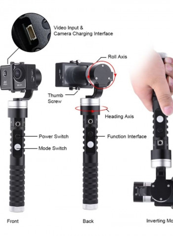 3-Axis Handheld Gimbal For Stabilizer GoPro/Xiaoyi Black/Silver