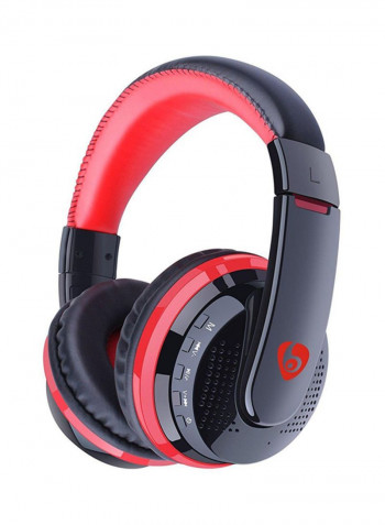 Over-Ear Bluetooth Stereo Headphones With Mic Red