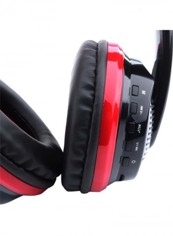 Over-Ear Bluetooth Stereo Headphones With Mic Red