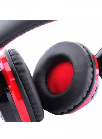 Over-Ear Bluetooth Stereo Headphones With Mic Red